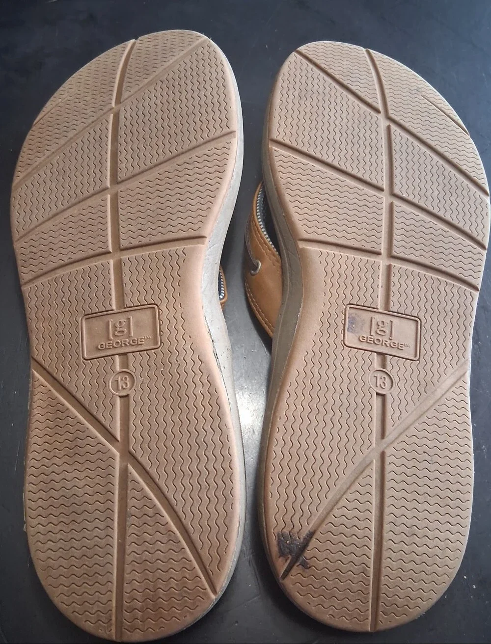 George Men's Rope Flip Flops Size 13